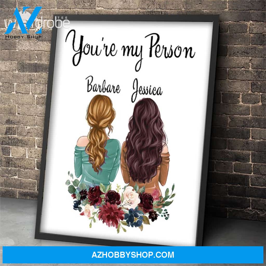 Custom Canvas Personalized Name You're My Person - Gift For Besties - Matte Canvas