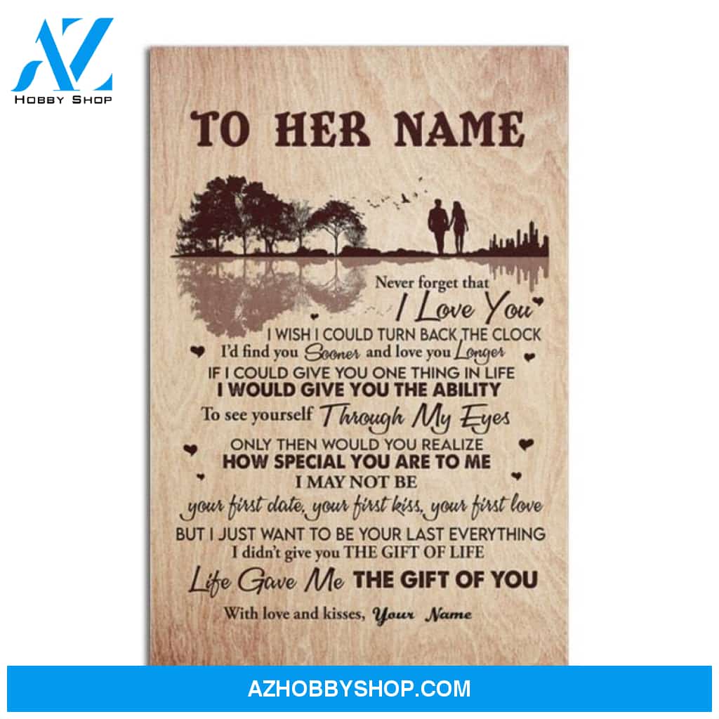 Custom Canvas Personalized Never Forget That I Love You , To My Wife, Perfect Gift For Wife, Wedding Gift, Vintage Poster