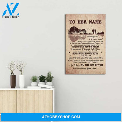 Custom Canvas Personalized Never Forget That I Love You , To My Wife, Perfect Gift For Wife, Wedding Gift, Vintage Poster