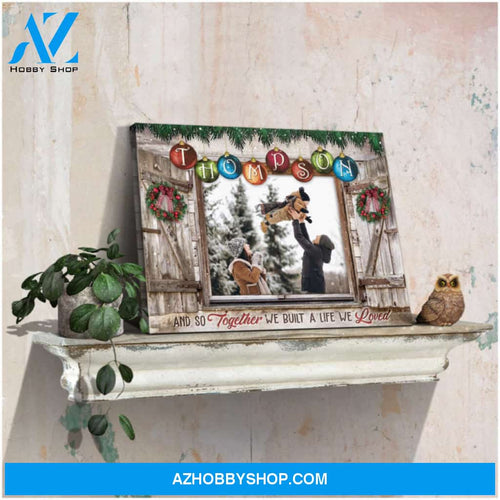 Custom Canvas Personalized Photo Gifts Family Photo Beautiful Rustic Christmas Window And So Together Ohcanvas