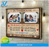 Custom Canvas Personalized Photo Gifts Family Photo In This House We Do Love Wall Art Decor Ohcanvas