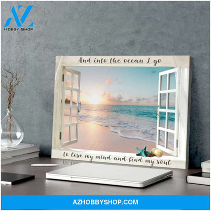 Custom Canvas Printing And Into The Ocean I Go Fake Window