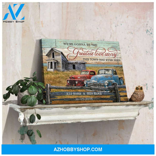 Custom Canvas Prints Anniversary Wedding Gifts Personalized Gifts Greatest love story Farmhouse Ohcanvas