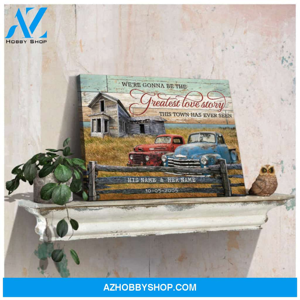 Custom Canvas Prints Anniversary Wedding Gifts Personalized Gifts Greatest love story Farmhouse Ohcanvas