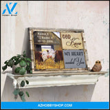 Custom Canvas Prints Anniversary Wedding Gifts Personalized Gifts Loving Couple Hereford God knew my heart needed you Farmhouse Wall Art Decor Ohcanvas