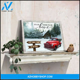 Custom Canvas Prints Christmas Family Gift Red Truck It is so good to be home Ohcanvas