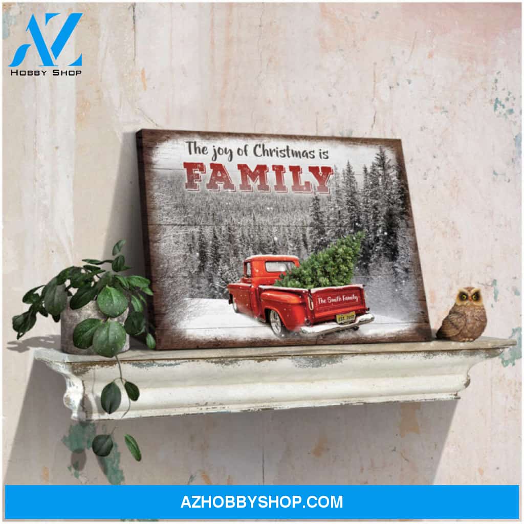 Custom Canvas Prints Family Personalized Christmas Gifts The Joy Of Christmas Is Family Wall Art Decor Ohcanvas