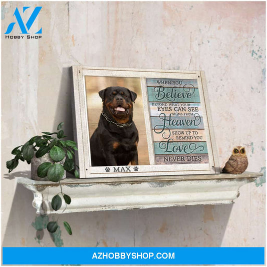 Custom Canvas Prints Memorial Pet Photo Gifts When you believe Wall Art Decor Ohcanvas