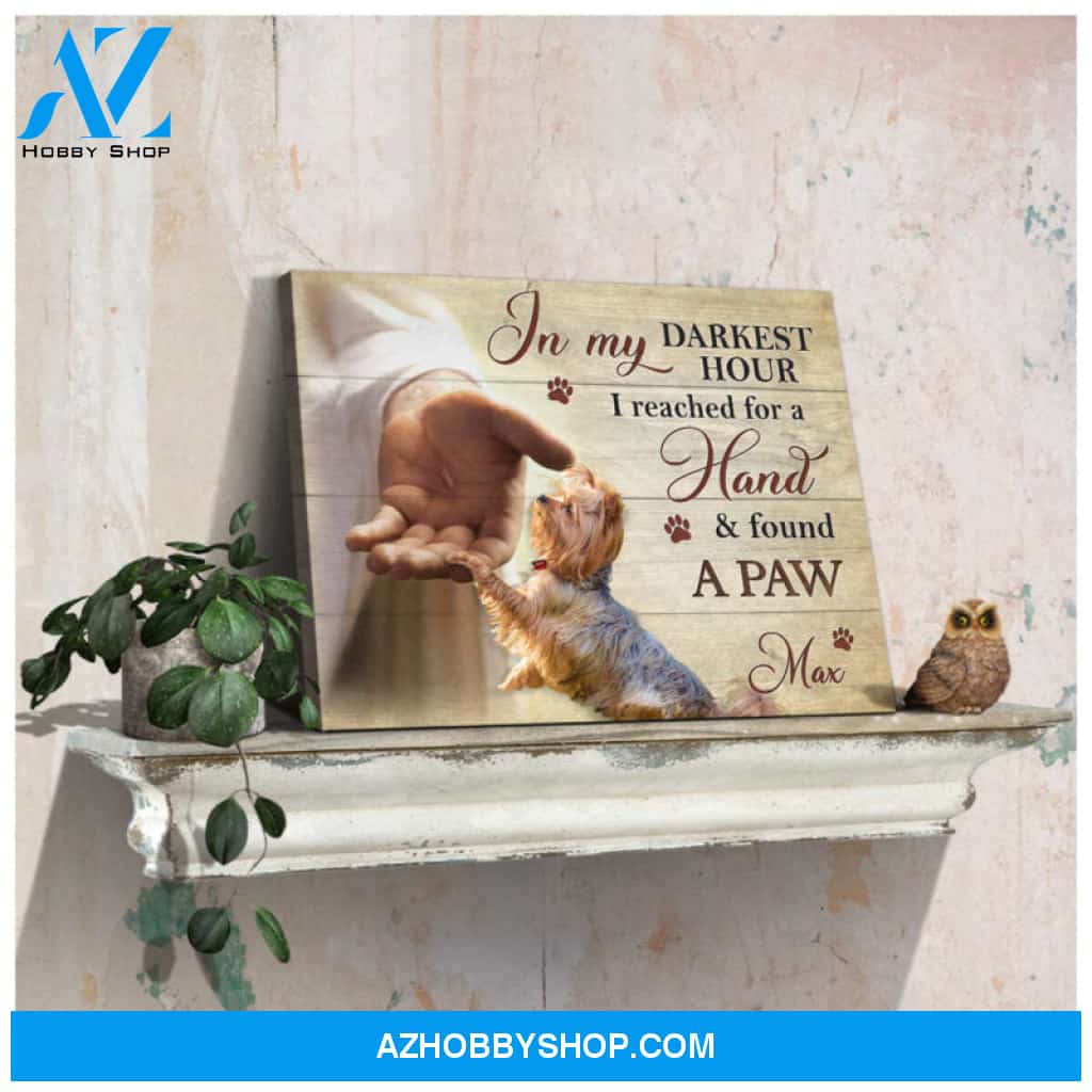 Custom Canvas Prints Memorial Pet Photo In my darkest hour Wall Art Ohcanvas
