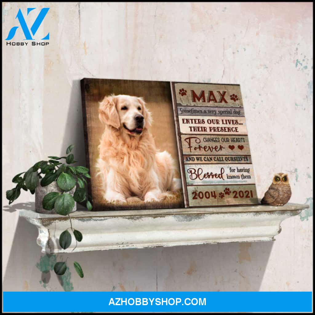 Custom Canvas Prints Memorial Pet Photo Sometimes a very special dog Wall Art Ohcanvas