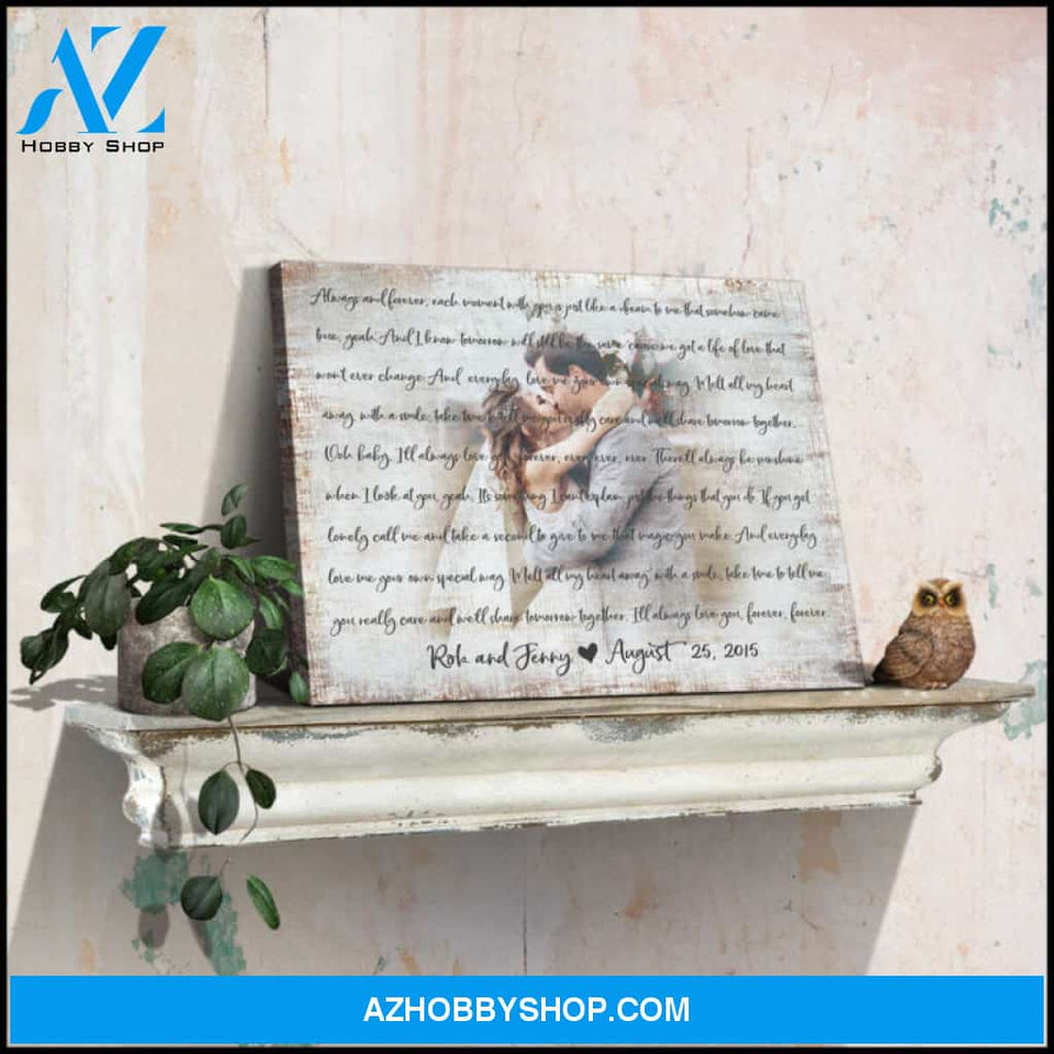 Custom Canvas Prints Personalized Gift Wedding Anniversary Gift Photo Customized Wedding Lyrics Prints Wall Art Decor Ohcanvas