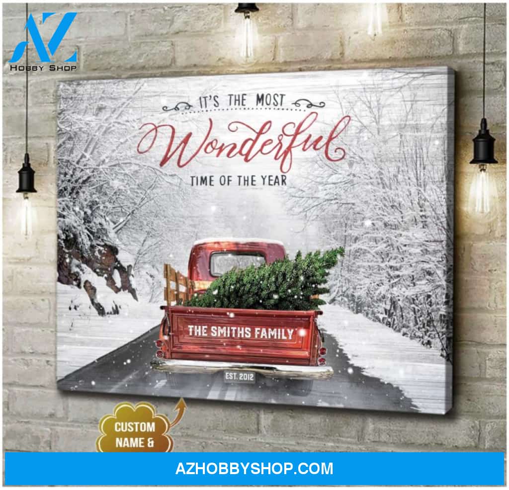 Custom Canvas Prints Personalized Gifts Christmas Gifts It's The Most Wonderful Time Of The Year Ohcanvas