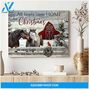 Custom Canvas Prints Personalized Gifts Christmas Wall Decor Beautiful Horse Art And Cardinal Ohcanvas