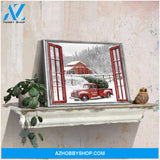 Custom Canvas Prints Personalized Gifts Christmas Wall Decor Beautiful Winter Snow Barn Window Ohcanvas