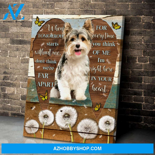 Custom Canvas Prints Personalized Gifts Memorial Pet Photo Gifts Dandelion When Tomorrow Starts Without Me Wall Art Decor Ohcanvas