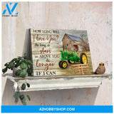 Custom Canvas Prints Personalized Gifts Wedding Anniversary Gifts How long will I love you Old Barn and John Deere Tractor Wall Art Decor Ohcanvas