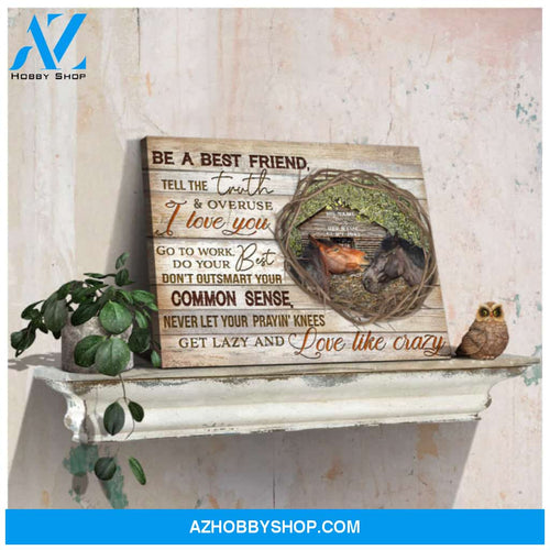 Custom Canvas Prints Personalized Gifts Wedding Anniversary Gifts Love Like Crazy Song Vintage Barn and Couple Horses Wall Art Decor Ohcanvas