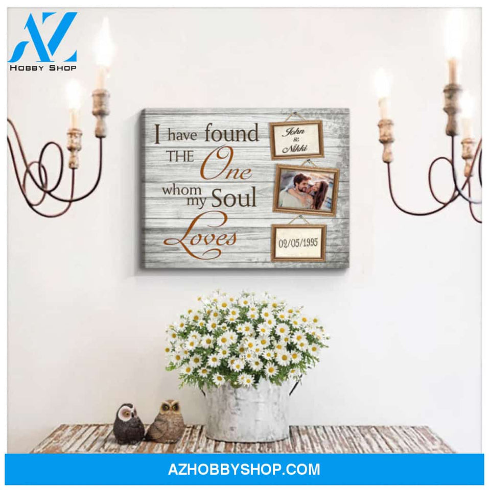 Custom Canvas Prints Personalized Gifts Wedding Anniversary Gifts Photo Gifts I have found the one Wall Art Decor Ohcanvas