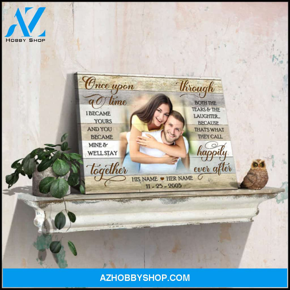 Custom Canvas Prints Personalized Gifts Wedding Anniversary Gifts Photo Gifts Once upon a time Wall Art Decor Ohcanvas
