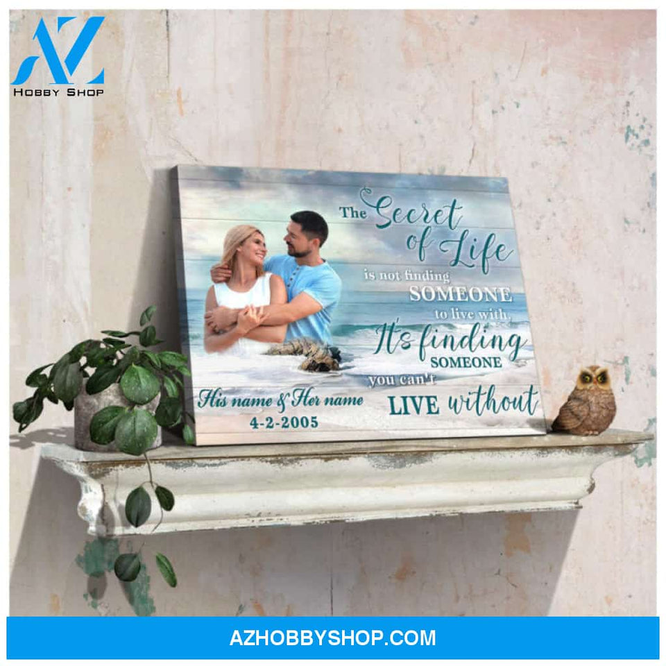 Custom Canvas Prints Personalized Gifts Wedding Anniversary Gifts Photo Gifts The Secret of life Beach House Wall Art Decor Ohcanvas