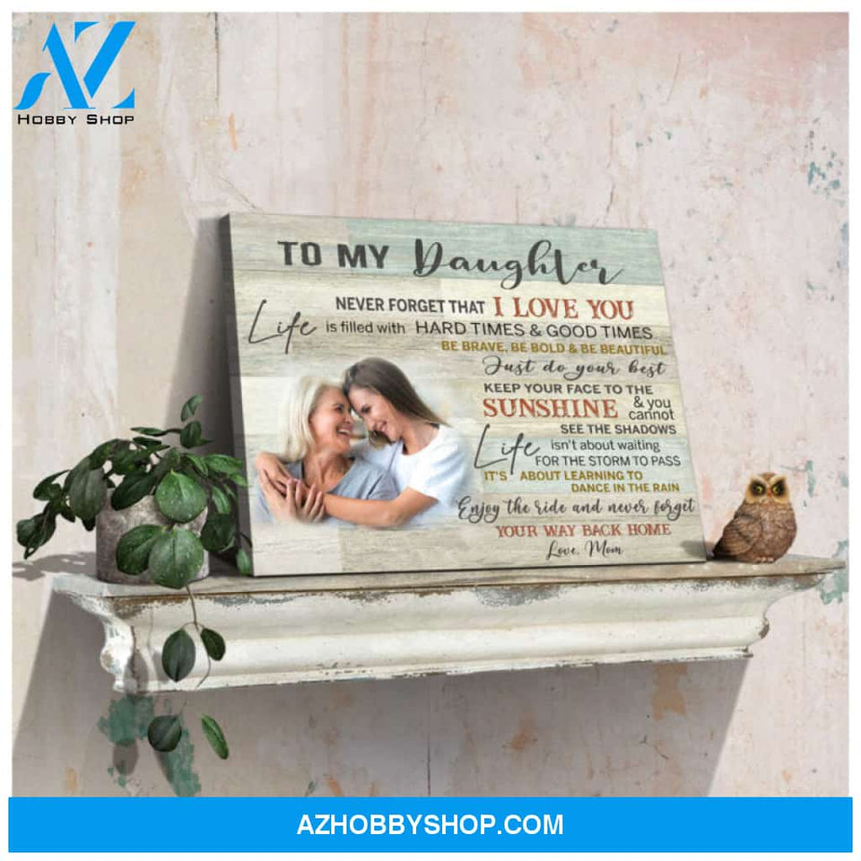 Custom Canvas Prints Personalized Gifts Wedding Anniversary Gifts Photo Gifts To my daughter Wall Art Decor Ohcanvas