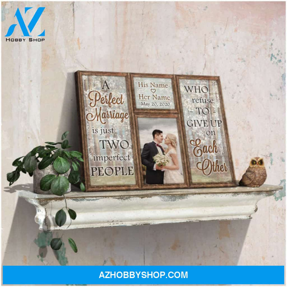 Custom Canvas Prints Personalized Gifts Wedding Anniversary Gifts Photo Gifts Window A Perfect Marriage Wall Art Decor Ohcanvas