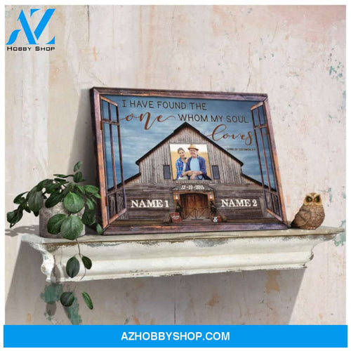 Custom Canvas Prints Personalized Gifts Wedding Anniversary Gifts Photo Gifts Wood Window I have found the one whom my soul loves Farmhouse Wall Art Decor Ohcanvas