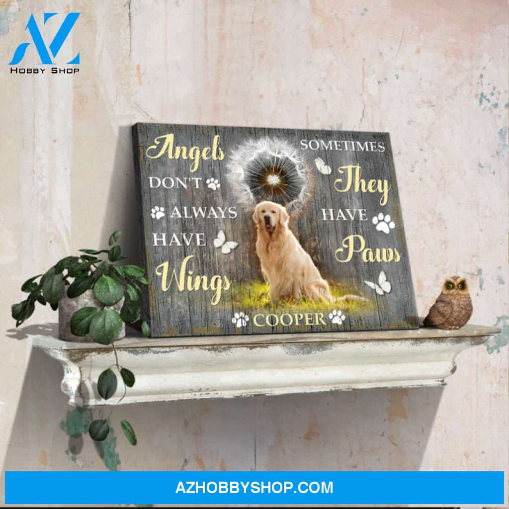 Custom Canvas Prints Personalized Memorial Pet Photo Angels don't always have wings Ohcanvas