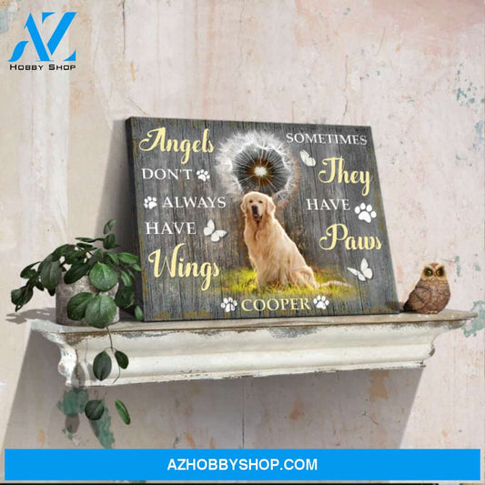 Custom Canvas Prints Personalized Memorial Pet Photo Angels don't always have wings Ohcanvas