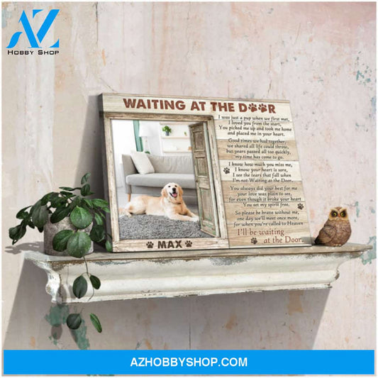 Custom Canvas Prints Personalized Memorial Pet Photo Gift Waiting at the door Ohcanvas