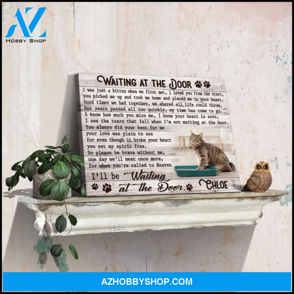 Custom Canvas Prints Personalized Memorial Pet Photo I'll be Waiting at the door Ohcanvas