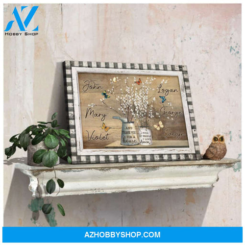Custom Canvas Prints Personalized Name Gifts And thank you for a house Farmhouse Ohcanvas