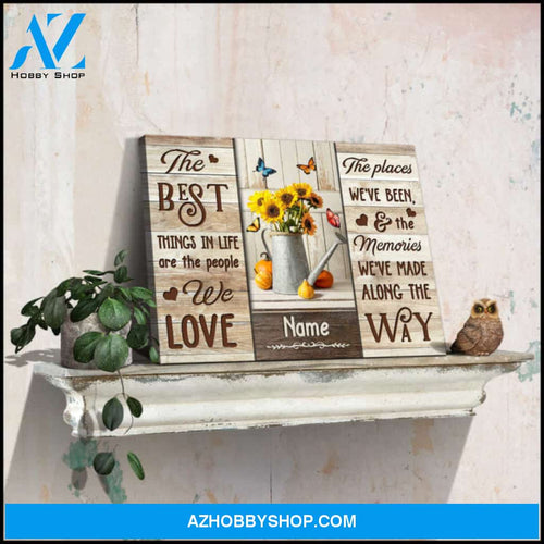 Custom Canvas Prints Personalized Name Gifts The best things in life Farmhouse Wall Decor Ohcanvas