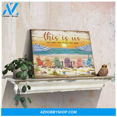 Custom Canvas Prints Personalized Names Family Gifts Beautiful Sunset Beach This Is Us Ohcanvas