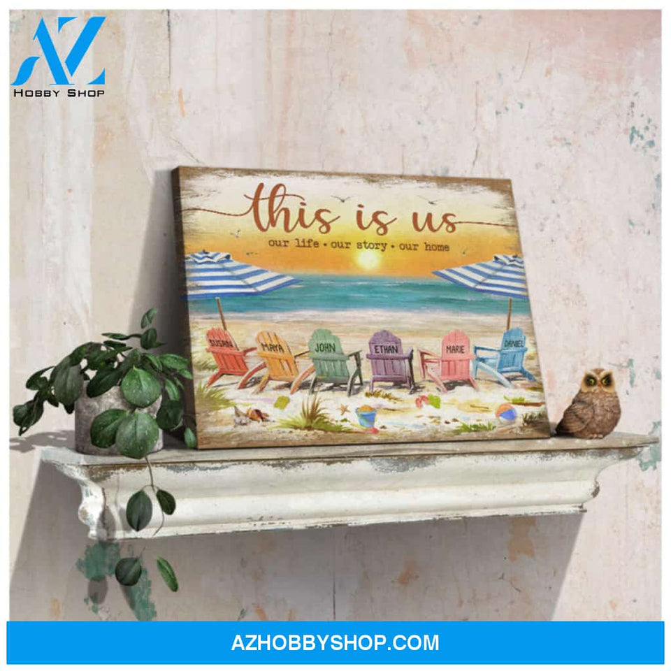 Custom Canvas Prints Personalized Names Family Gifts Beautiful Sunset Beach This Is Us Ohcanvas