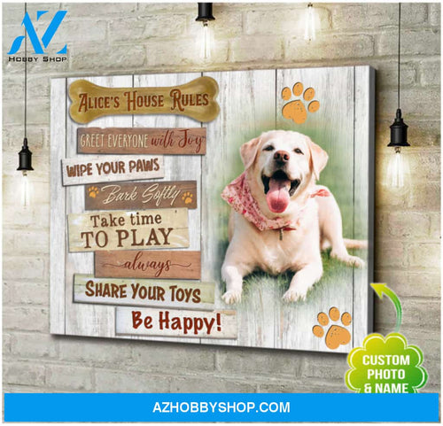 Custom Canvas Prints Personalized Pet Photo Gifts Greet Everyone With Joy Wall Art Decor Ohcanvas
