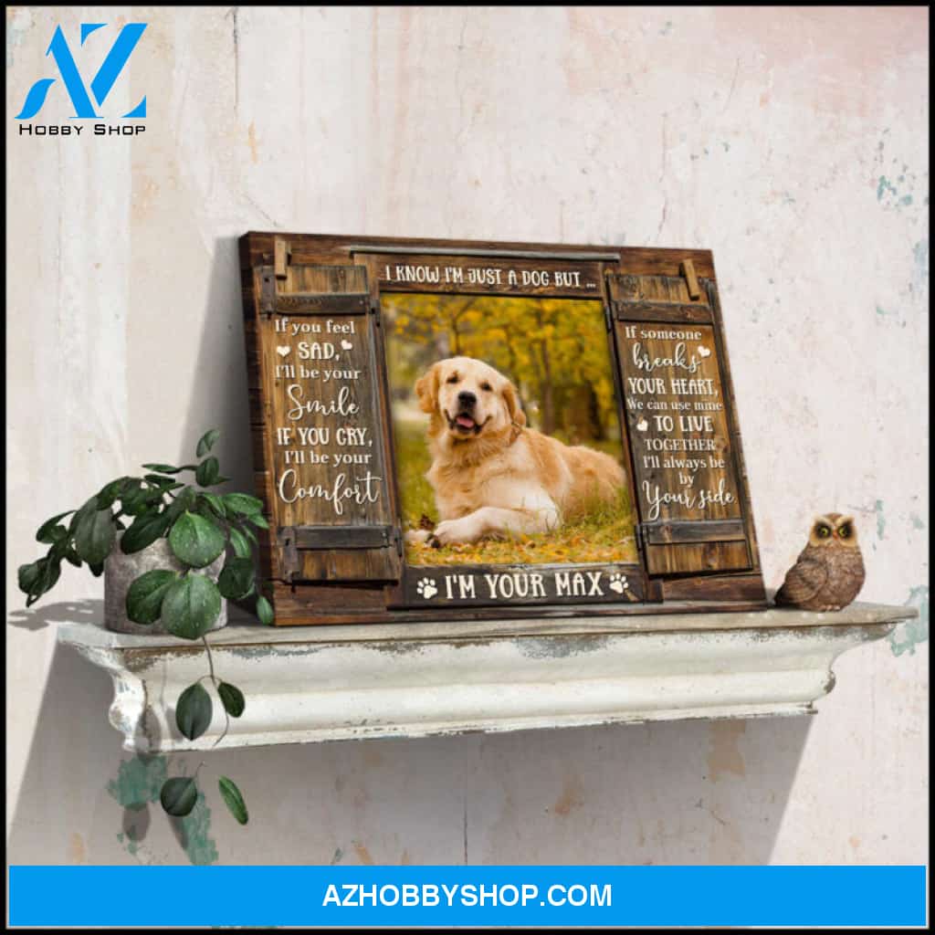 Custom Canvas Prints Personalized Pet Photo Window I know I am just a dog Ohcanvas