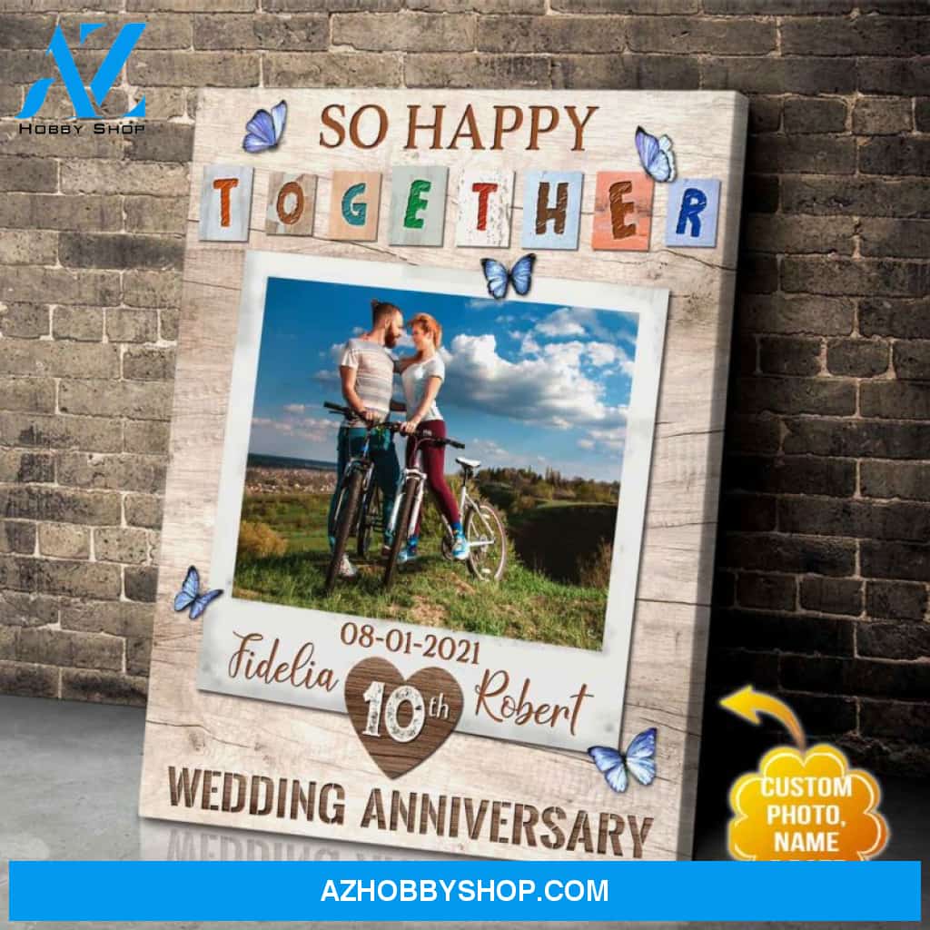 Custom Canvas Prints Personalized Photo Gifts 10th Wedding Anniversary Gifts For Couple Wall Art Ohcanvas