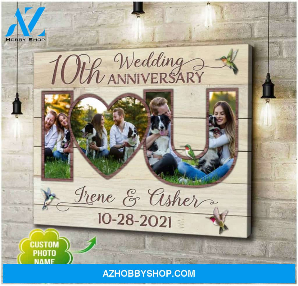 Custom Canvas Prints Personalized Photo Gifts 10th Wedding Anniversary Gifts For Couple Wall Art Ohcanvas