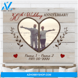 Custom Canvas Prints Personalized Photo Gifts 50th Wedding Anniversary Gifts For Couple Heart Shape Wall Art Ohcanvas