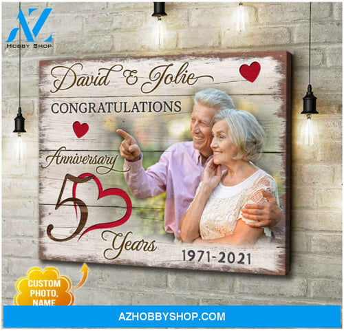 Custom Canvas Prints Personalized Photo Gifts 50th Wedding Anniversary Gifts For Couple Wall Art Ohcanvas
