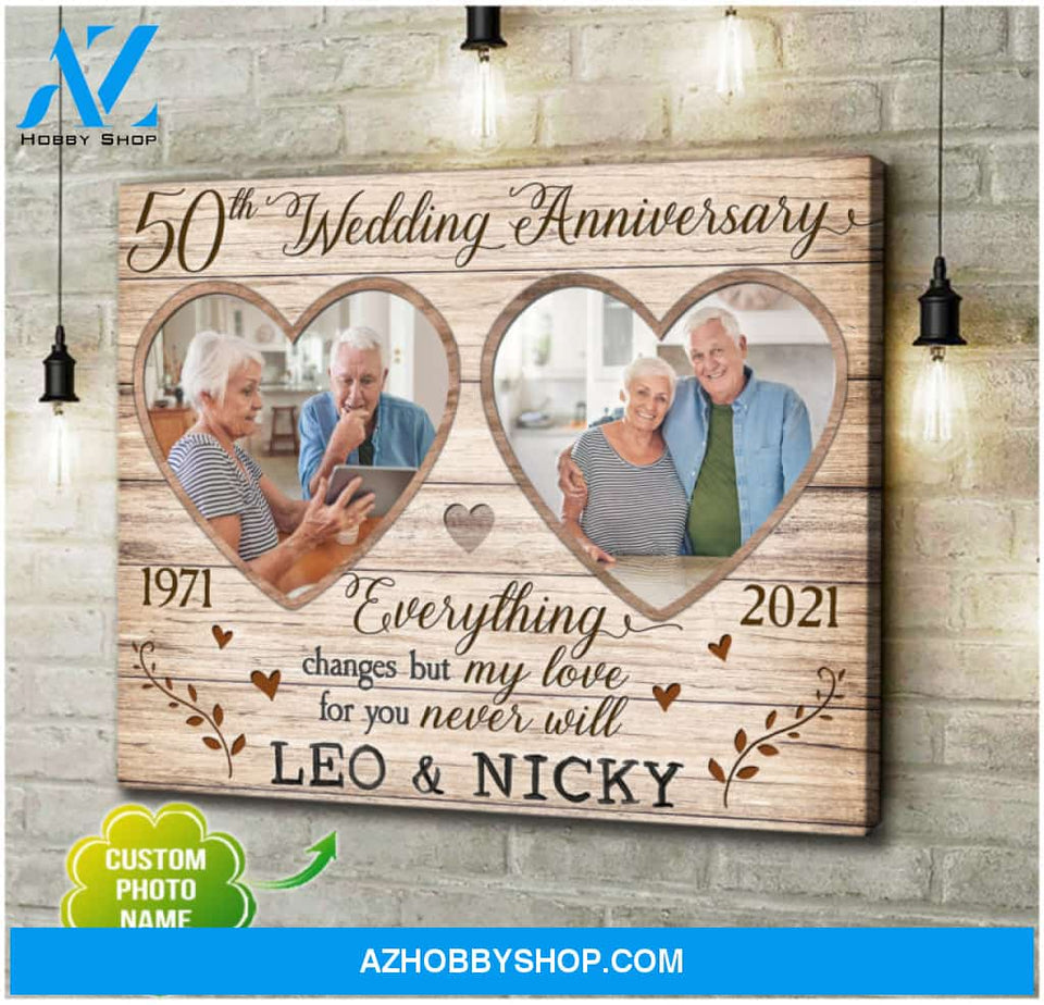 Custom Canvas Prints Personalized Photo Gifts 50th Wedding Anniversary Gifts For Couple Wall Art Ohcanvas