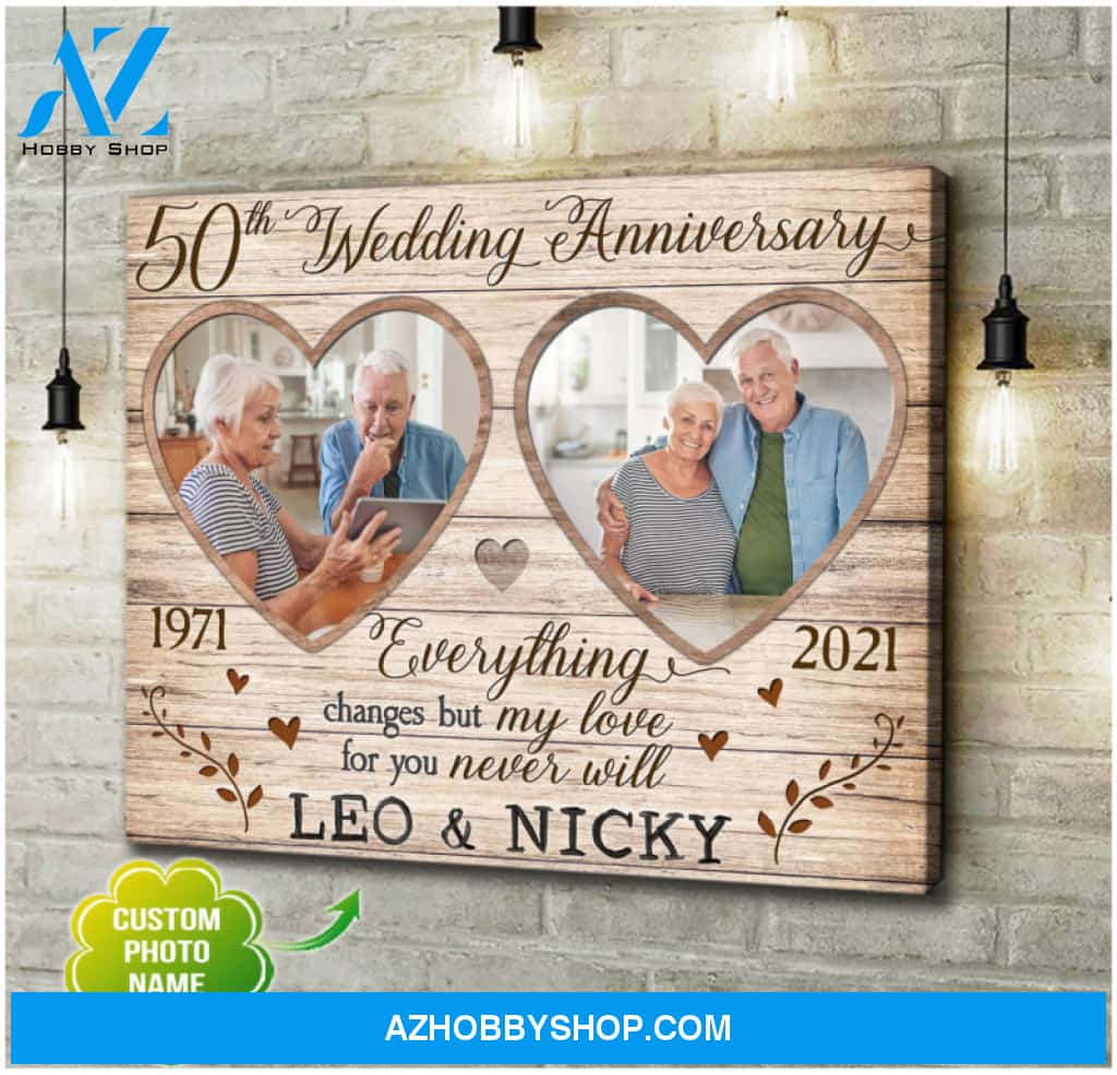 Custom Canvas Prints Personalized Photo Gifts 50th Wedding Anniversary Gifts For Couple Wall Art Ohcanvas