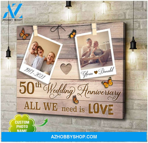 Custom Canvas Prints Personalized Photo Gifts 50th Wedding Anniversary Gifts For Couple Wall Art Ohcanvas