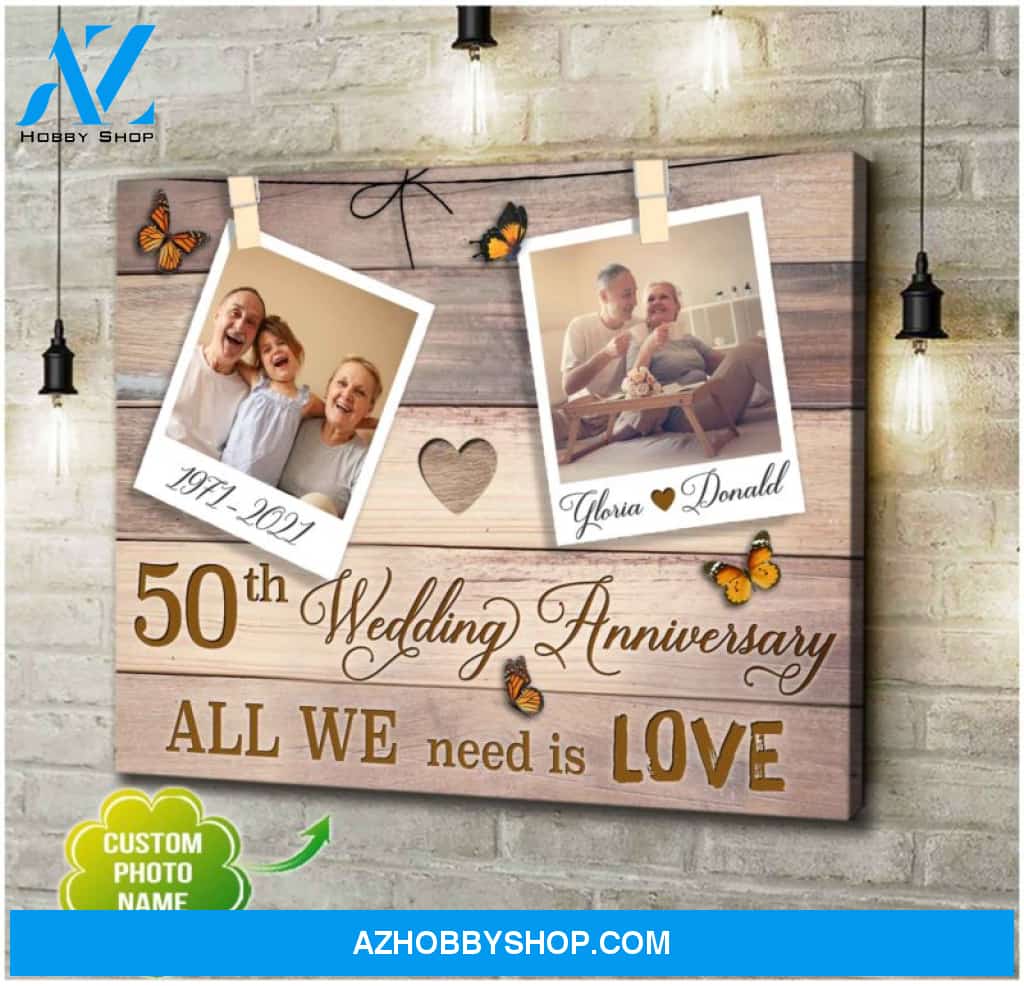 Custom Canvas Prints Personalized Photo Gifts 50th Wedding Anniversary Gifts For Couple Wall Art Ohcanvas