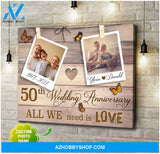 Custom Canvas Prints Personalized Photo Gifts 50th Wedding Anniversary Gifts For Couple Wall Art Ohcanvas
