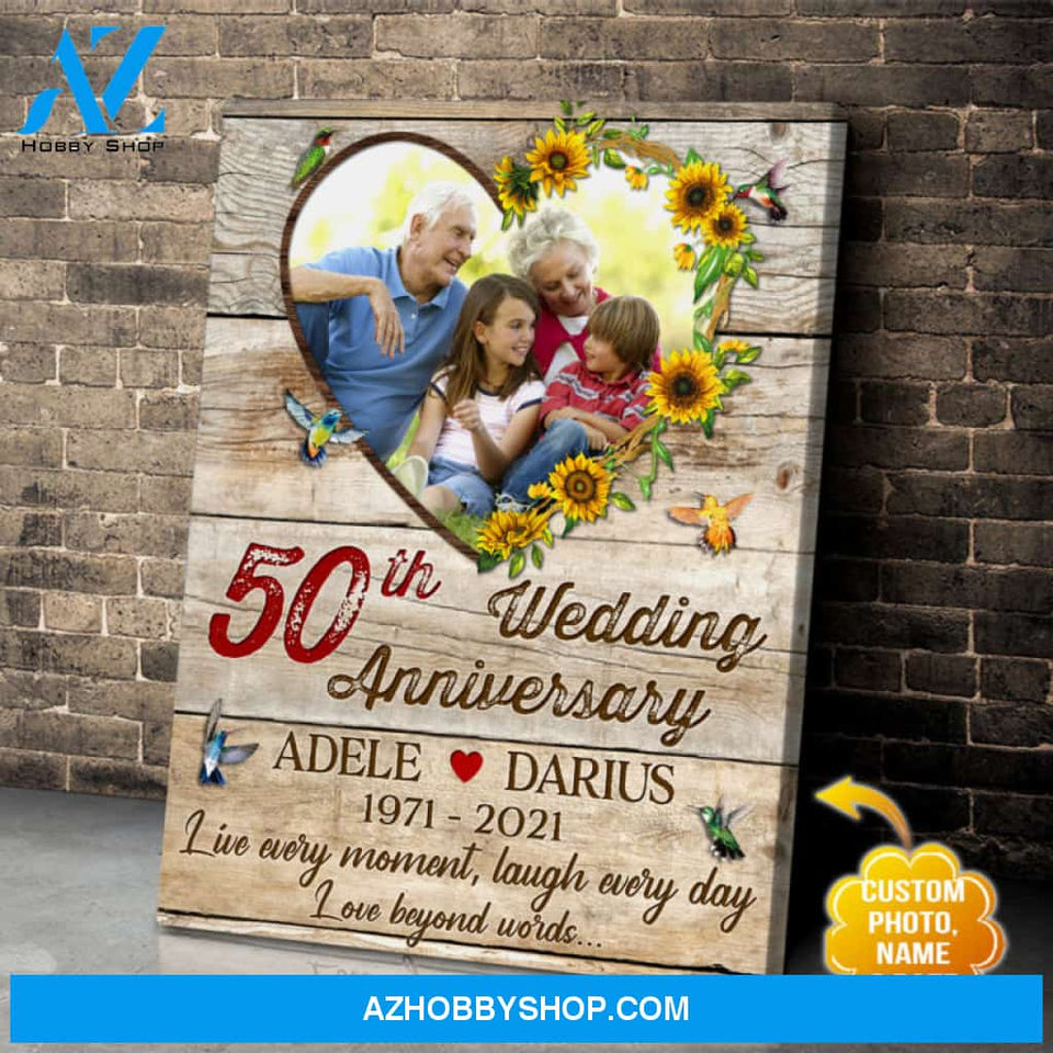 Custom Canvas Prints Personalized Photo Gifts 50th Wedding Anniversary Gifts For Couple Wall Art Ohcanvas