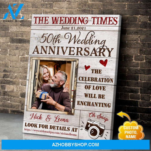 Custom Canvas Prints Personalized Photo Gifts 50th Wedding Anniversary Gifts For Couple Wall Art Ohcanvas