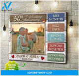 Custom Canvas Prints Personalized Photo Gifts 50th Wedding Anniversary Gifts For Couple Wall Art Ohcanvas