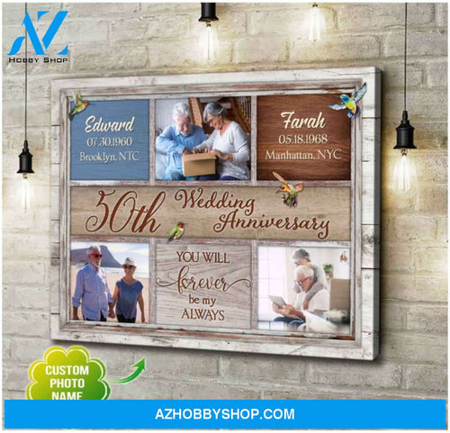 Custom Canvas Prints Personalized Photo Gifts 50th Wedding Anniversary Gifts For Couple Wall Art Ohcanvas